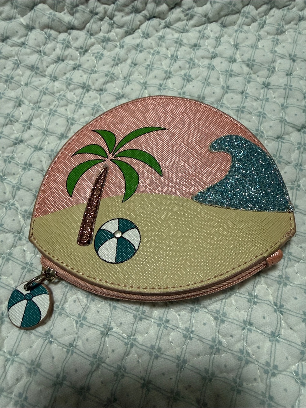 GUESS Beach theme coin pouch